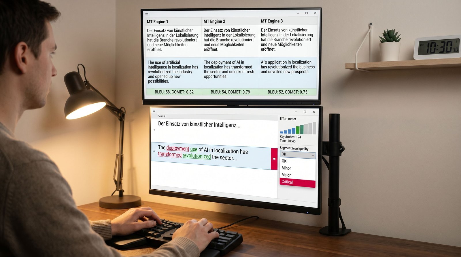 Moderation hero: Multilingual AI content moderation and localization review.