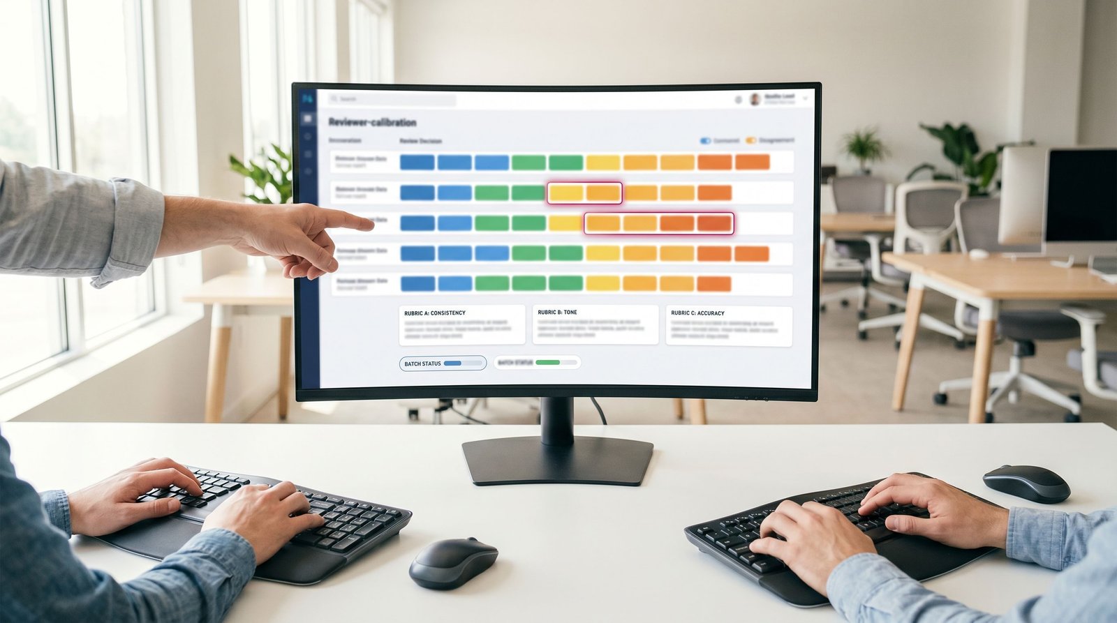 Calibrate the reviewers: Reviewer calibration dashboard for multilingual AI evaluation before production scaling.