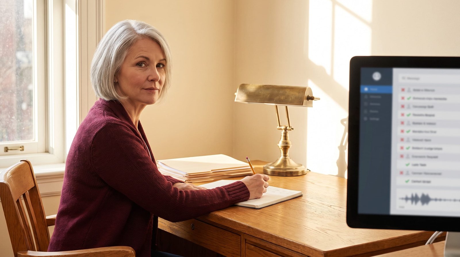 Speech transcription QA controls: A QA reviewer stepping.
