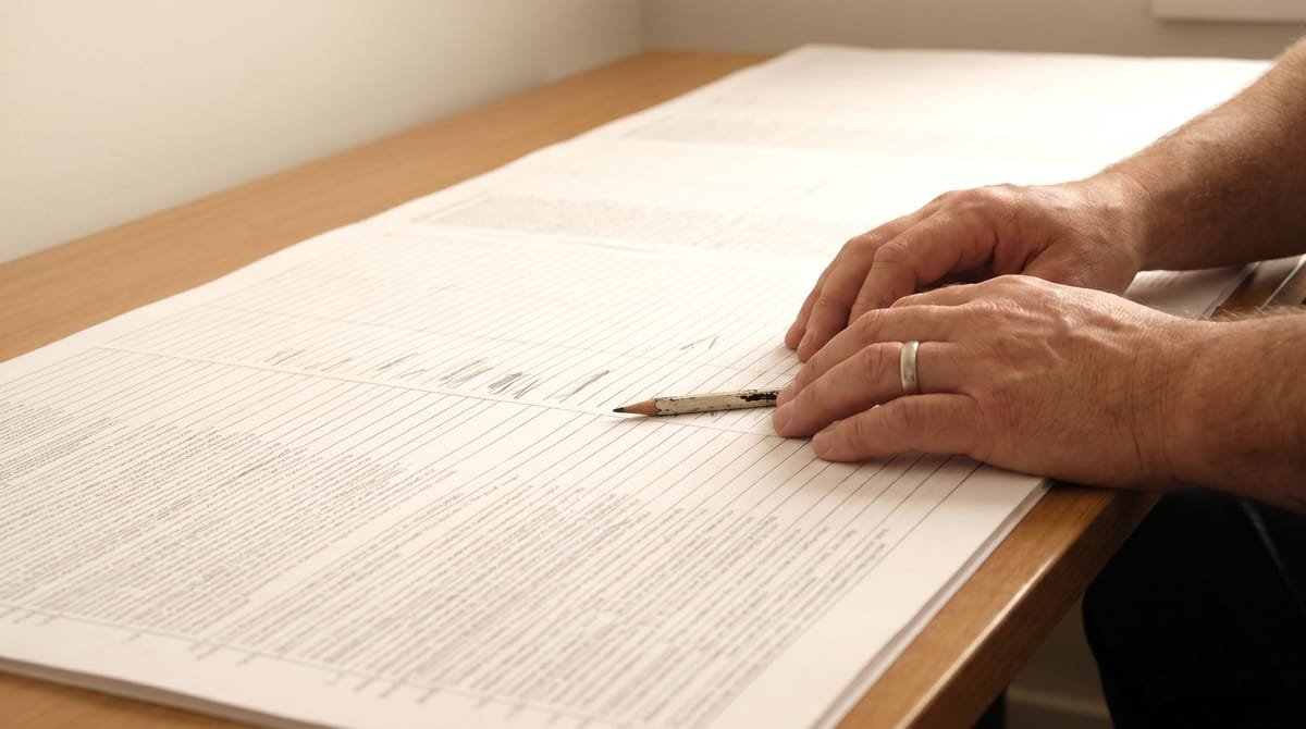 Every row decided one at a time: A coverage sheet worked row by row, each language pair marked as it is confirmed.