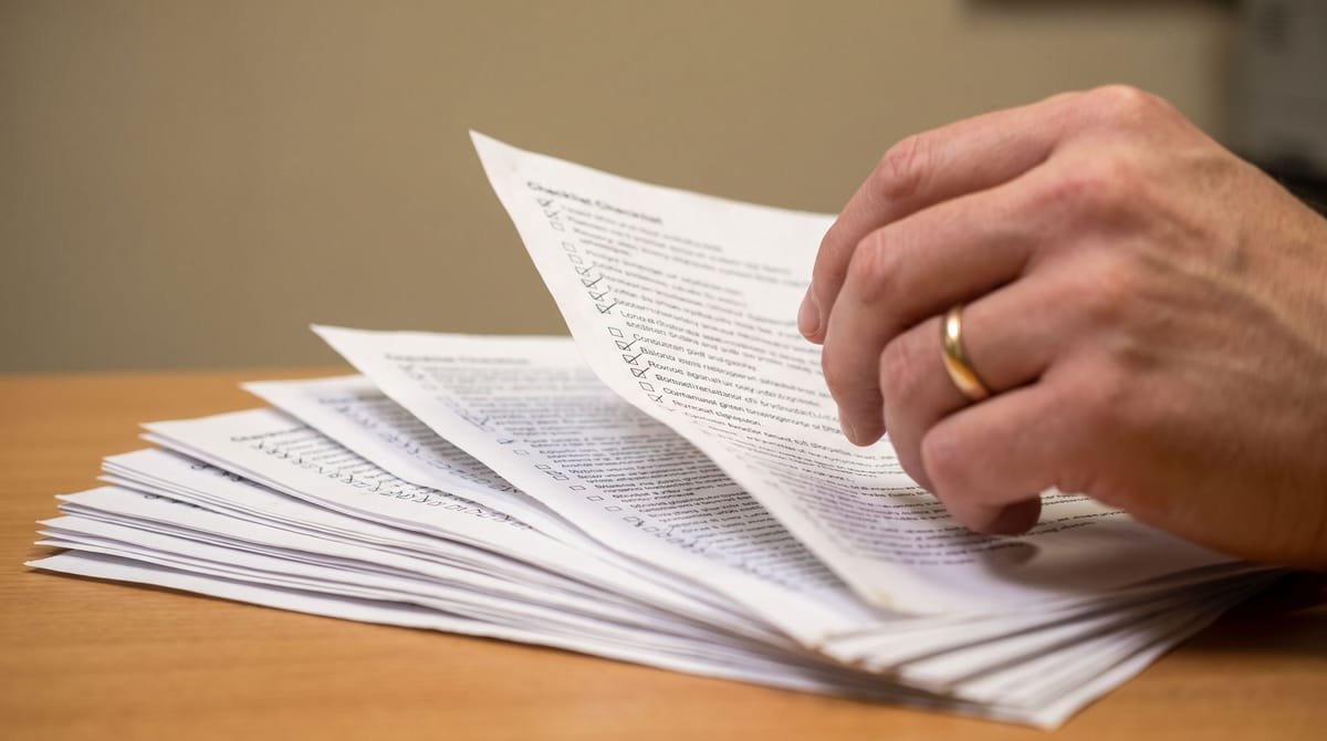 Built to be taken out and handed on: One checklist drawn out of the set and set apart to be handed on.