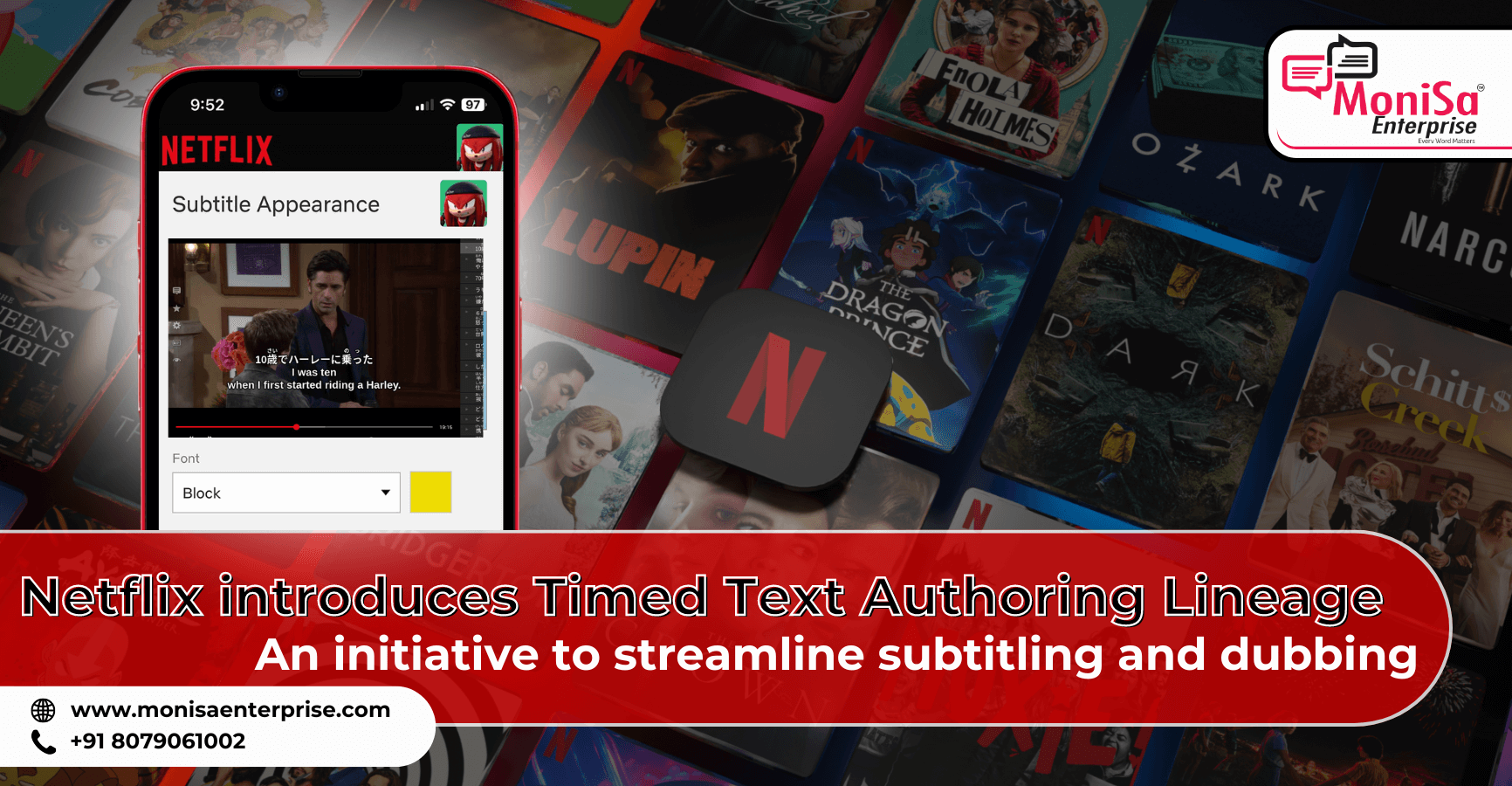 Netflix introduces timed text authoring Lineage An initiative to streamline subtitling and dubbing