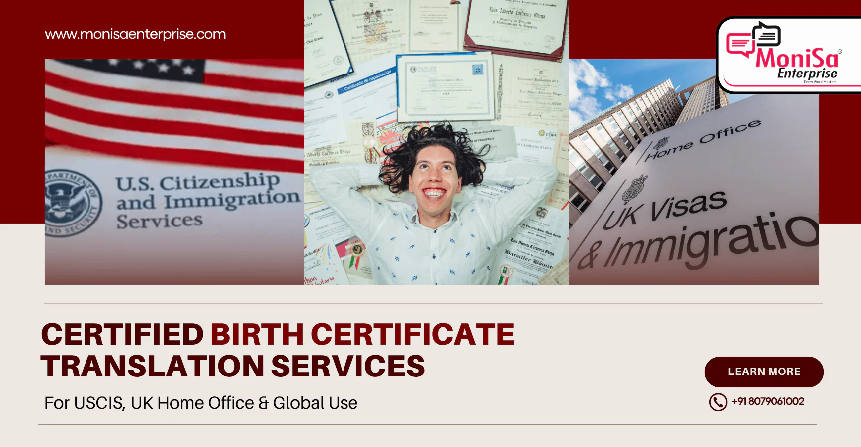 Certified Birth Certificate Translation Services for USCIS, UK Home Office & Global Use