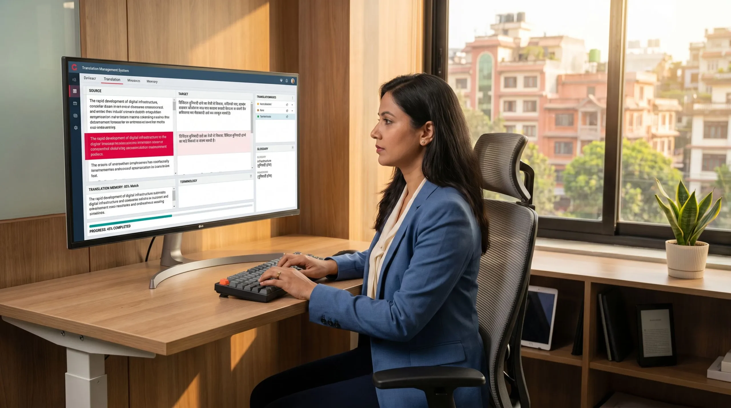 tpl_south_asian_office Professional Translation Workflow — South Asian Office